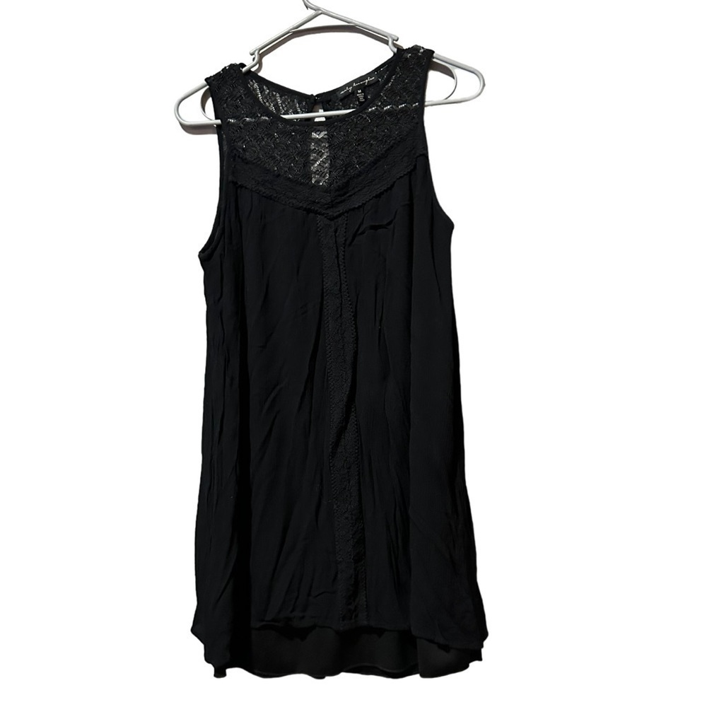 City triangles black shirt with lace top women’s size medium 👚 ❤️
